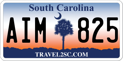 SC license plate AIM825