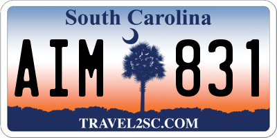 SC license plate AIM831