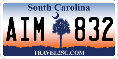 SC license plate AIM832