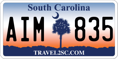 SC license plate AIM835
