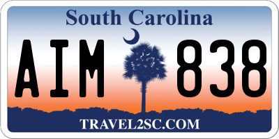SC license plate AIM838