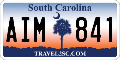 SC license plate AIM841