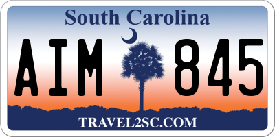 SC license plate AIM845