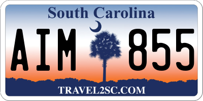 SC license plate AIM855