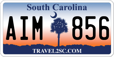 SC license plate AIM856