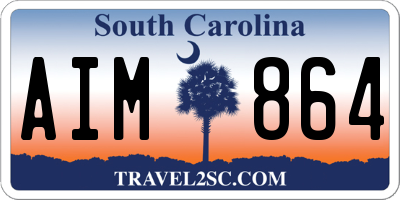 SC license plate AIM864