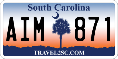 SC license plate AIM871