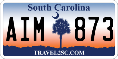 SC license plate AIM873
