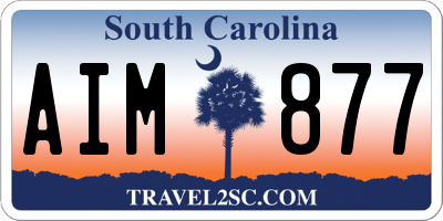 SC license plate AIM877