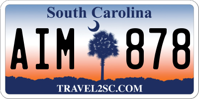 SC license plate AIM878
