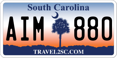 SC license plate AIM880