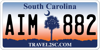 SC license plate AIM882