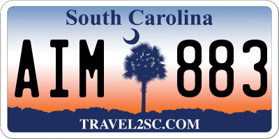 SC license plate AIM883