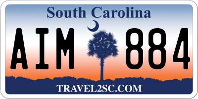 SC license plate AIM884