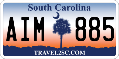 SC license plate AIM885