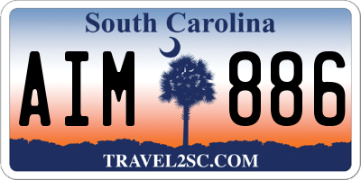 SC license plate AIM886