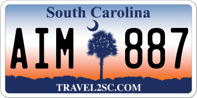 SC license plate AIM887