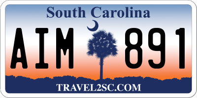 SC license plate AIM891