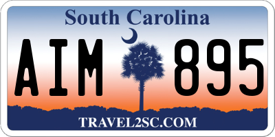 SC license plate AIM895