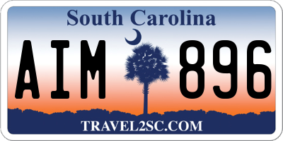 SC license plate AIM896