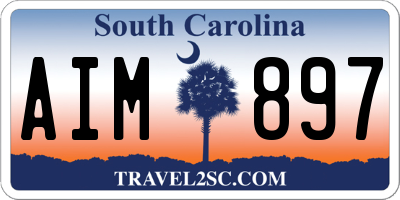 SC license plate AIM897