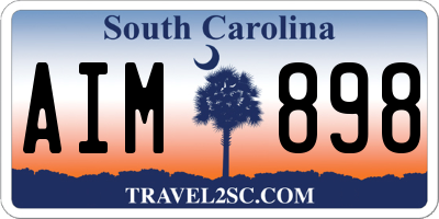 SC license plate AIM898