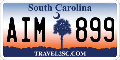 SC license plate AIM899