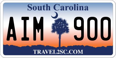 SC license plate AIM900