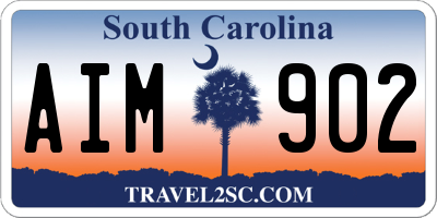 SC license plate AIM902