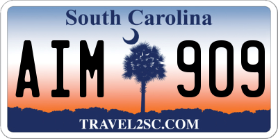 SC license plate AIM909