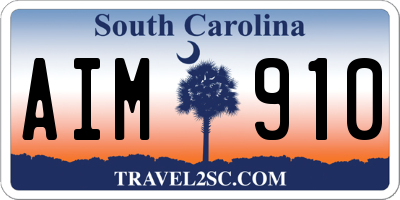 SC license plate AIM910
