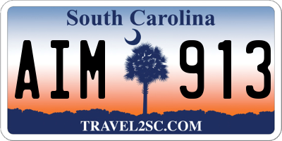 SC license plate AIM913