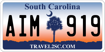 SC license plate AIM919