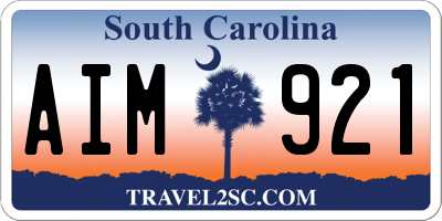SC license plate AIM921