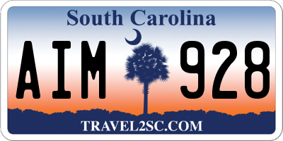SC license plate AIM928