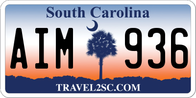 SC license plate AIM936