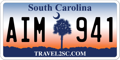 SC license plate AIM941