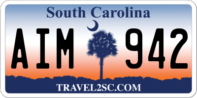 SC license plate AIM942