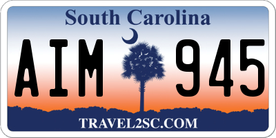 SC license plate AIM945