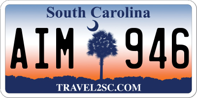 SC license plate AIM946