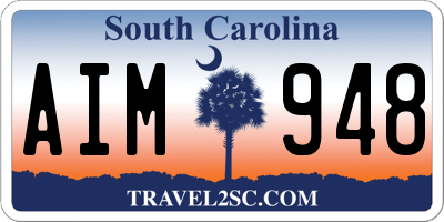 SC license plate AIM948