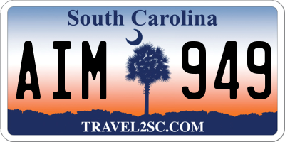 SC license plate AIM949