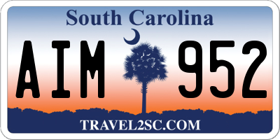 SC license plate AIM952