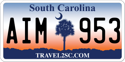 SC license plate AIM953