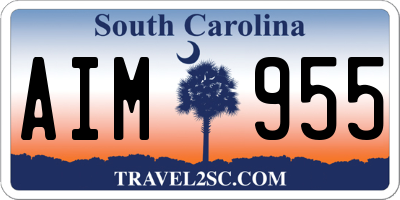 SC license plate AIM955