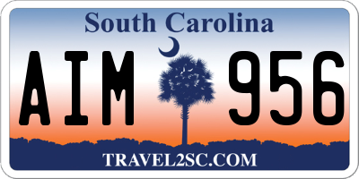 SC license plate AIM956
