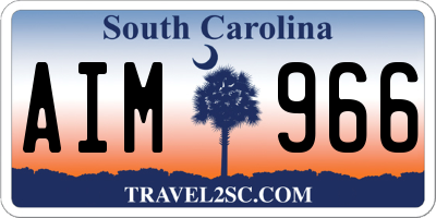 SC license plate AIM966