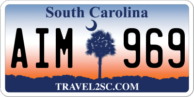 SC license plate AIM969