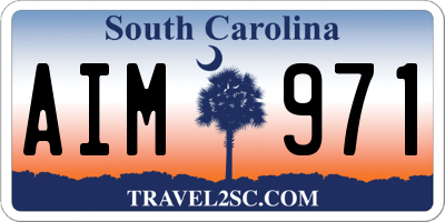SC license plate AIM971