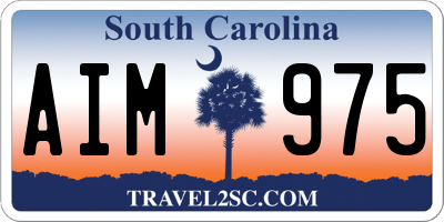 SC license plate AIM975